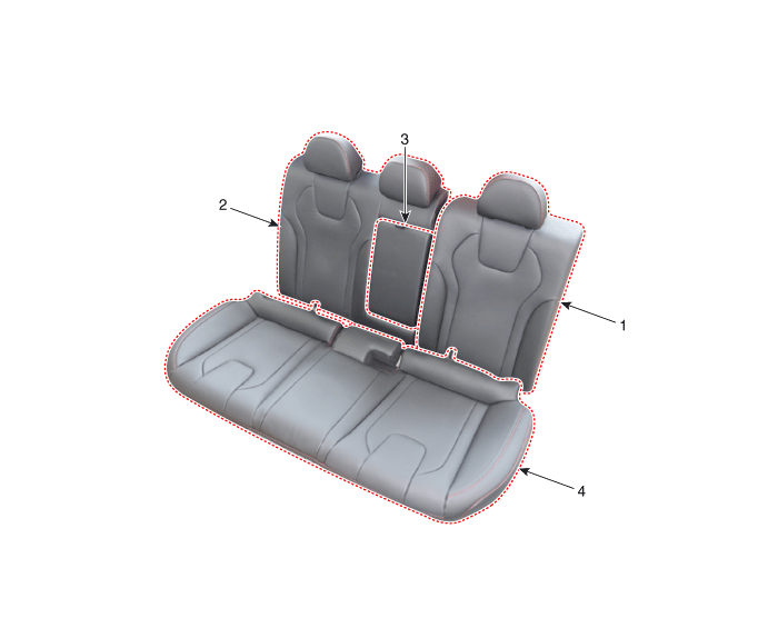 Hyundai Elantra Components and components location Rear Seat